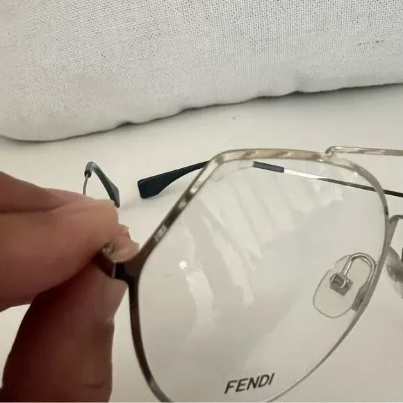 Fendi Demo Geometric Ladies Eyeglasses FF 0329 NEW - Picture 5 of 10
